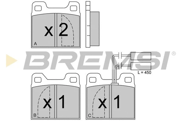 Brake Pad Set, disc brake (BP2225)