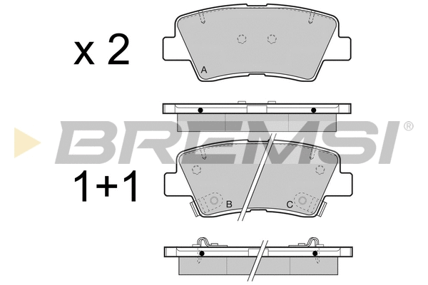 Brake Pad Set, disc brake (BP3471)