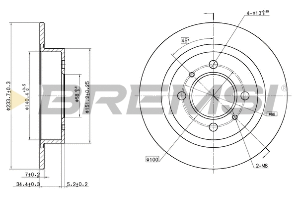 Brake Disc (CD6790S)
