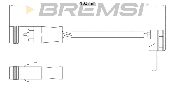 Warning Contact, brake pad wear (WI0768)
