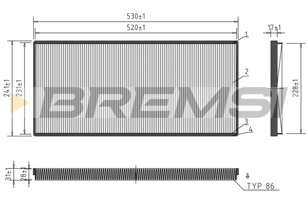 Filter, cabin air (FC1326)