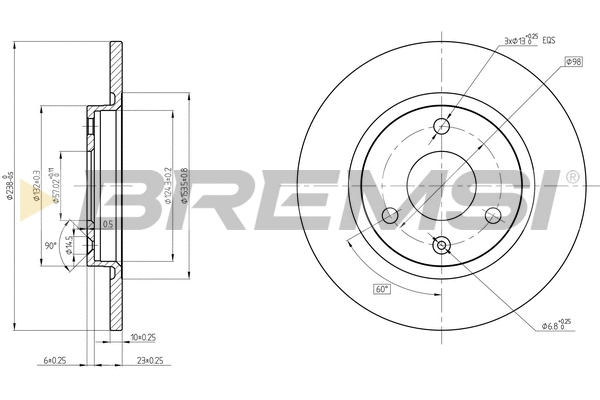 Brake Disc (CD6335S)
