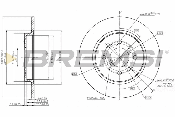 Brake Disc (CD7876S)