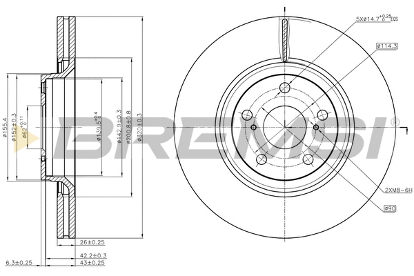 Brake Disc (CD7754V)