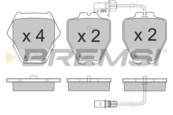 Brake Pad Set, disc brake (BP3151)