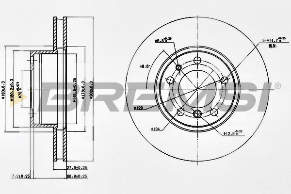 Brake Disc (CD6222V)