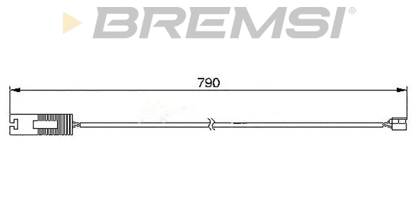 Warning Contact, brake pad wear (WI0514)