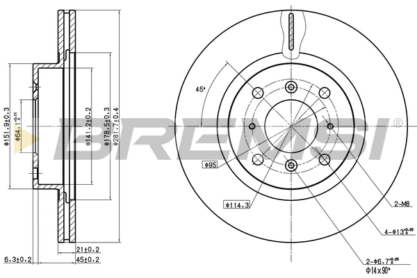 Brake Disc (CD6453V)