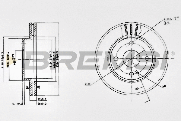 Brake Disc (CD6393V)