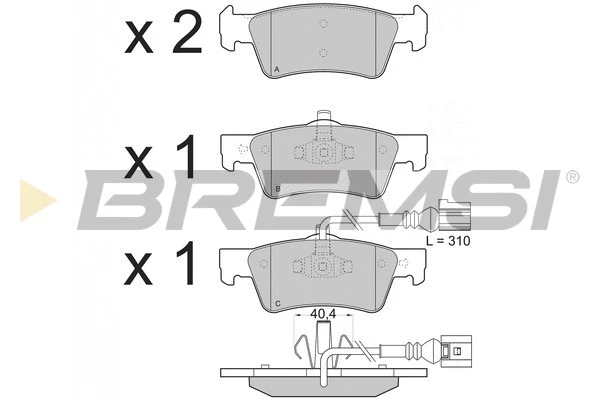 Brake Pad Set, disc brake (BP3372)