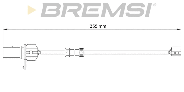 Warning Contact, brake pad wear (WI0922)