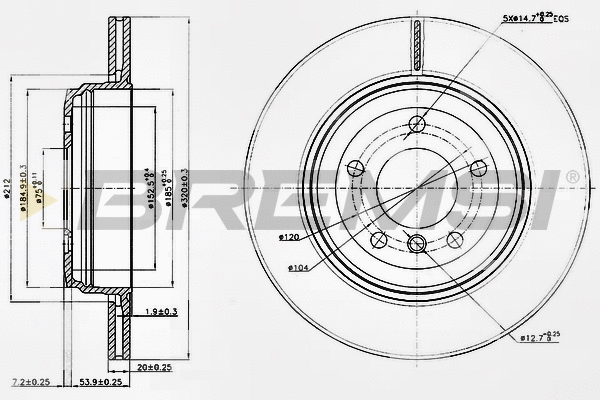 Brake Disc (CD7260V)
