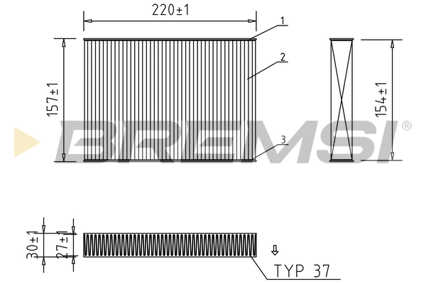 Filter, cabin air (FC0168)