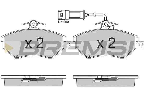 Brake Pad Set, disc brake (BP2533)