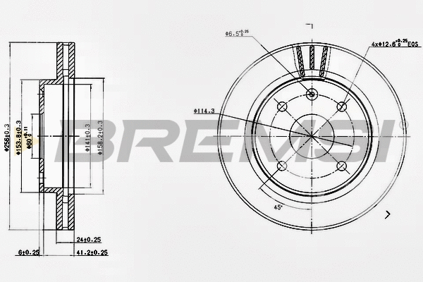 Brake Disc (CD7257V)