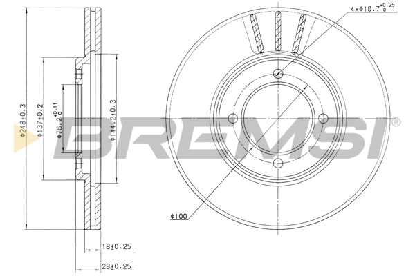 Brake Disc (CD6607V)