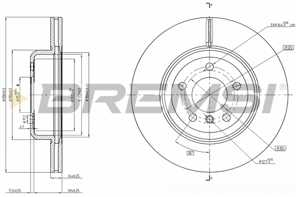 Brake Disc (CD8039V)