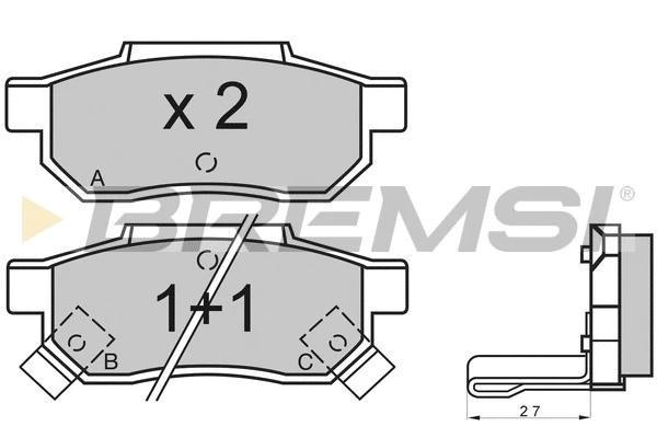 Brake Pad Set, disc brake (BP2530)