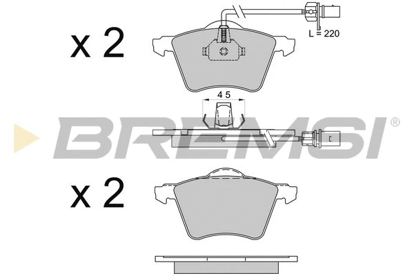 Brake Pad Set, disc brake (BP3506)