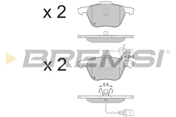 Brake Pad Set, disc brake (BP3076)