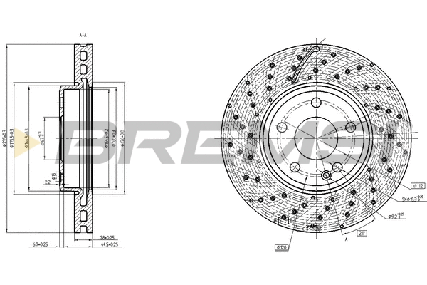 Brake Disc (CD8464V)