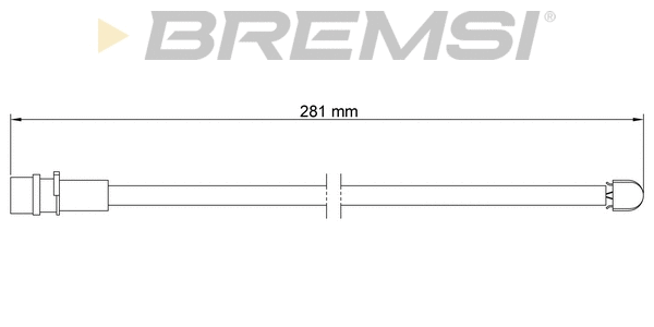 Warning Contact, brake pad wear (WI0539)