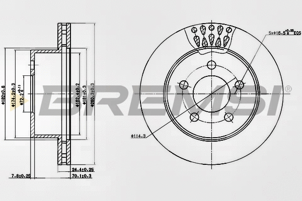 Brake Disc (CD7525V)