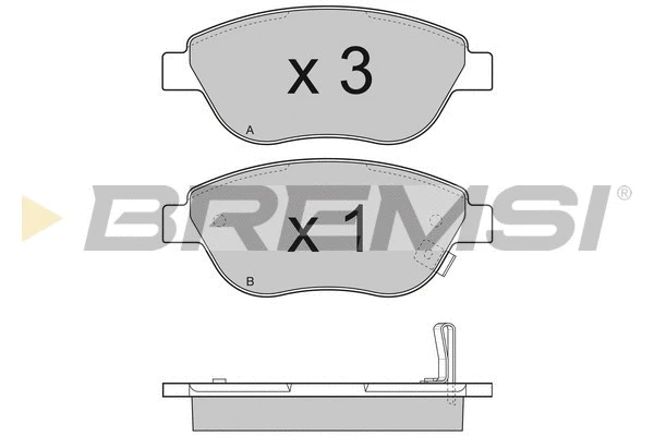 Brake Pad Set, disc brake (BP3295)