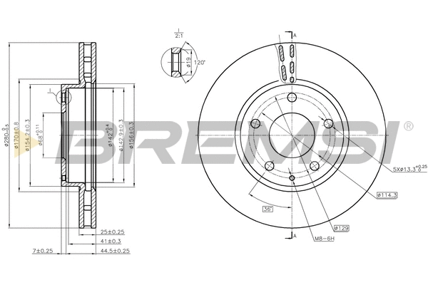 Brake Disc (CD8532V)