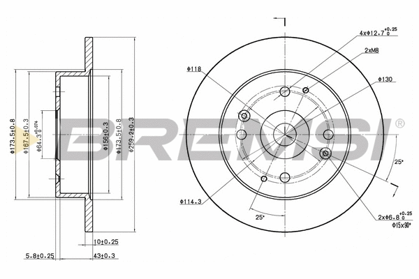 Brake Disc (CD6565S)