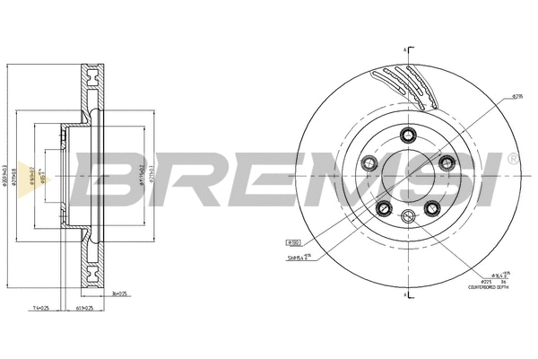 Brake Disc (CD8019VRD)