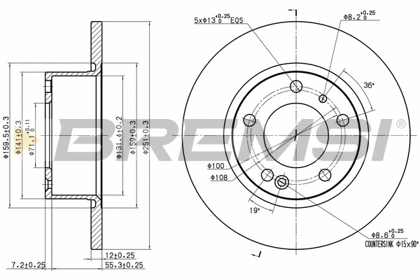 Brake Disc (CD6554S)