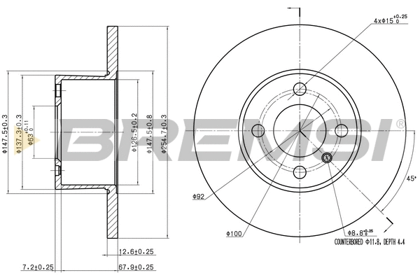 Brake Disc (CD6075S)
