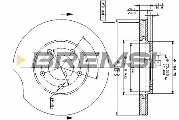 Brake Disc (CD6366V)