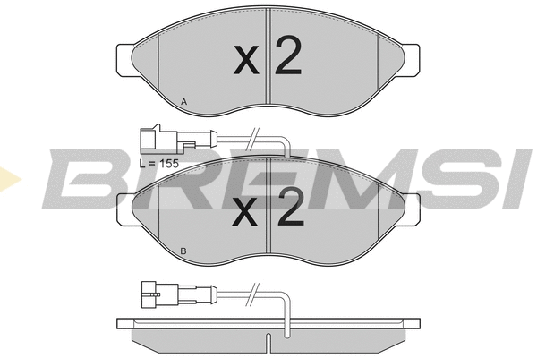 Brake Pad Set, disc brake (BP3285)