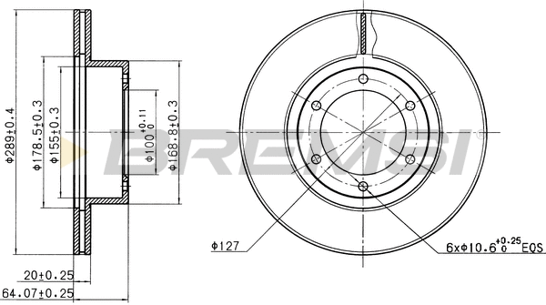 Brake Disc (CD6596V)