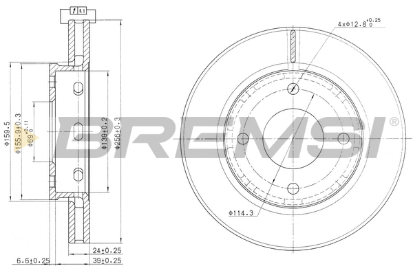 Brake Disc (CD7621V)