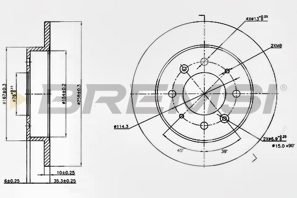 Brake Disc (CD7541S)
