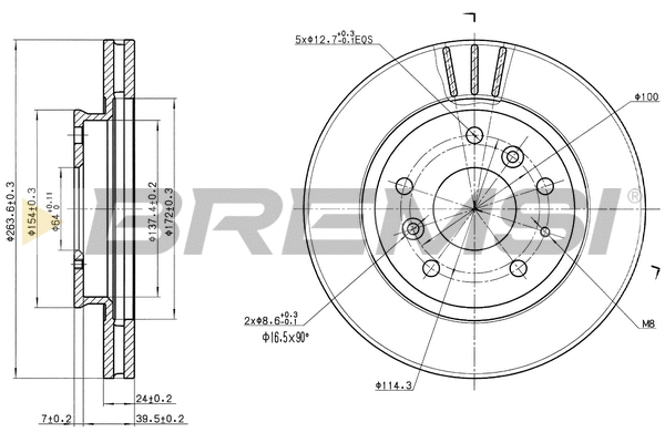 Brake Disc (CD6395V)