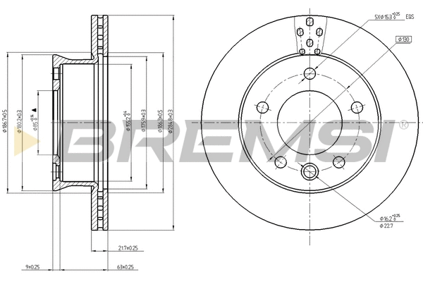 Brake Disc (CD5361V)