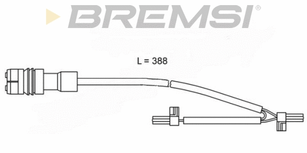 Warning Contact, brake pad wear (WI0658)