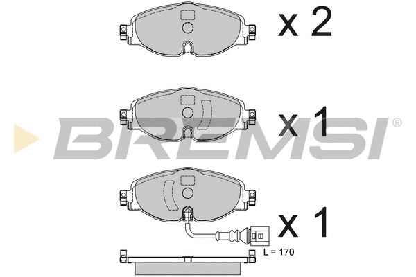 Brake Pad Set, disc brake (BP3782)