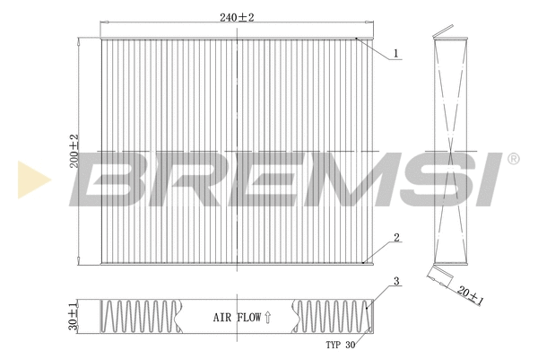 Filter, cabin air (FC0854C)