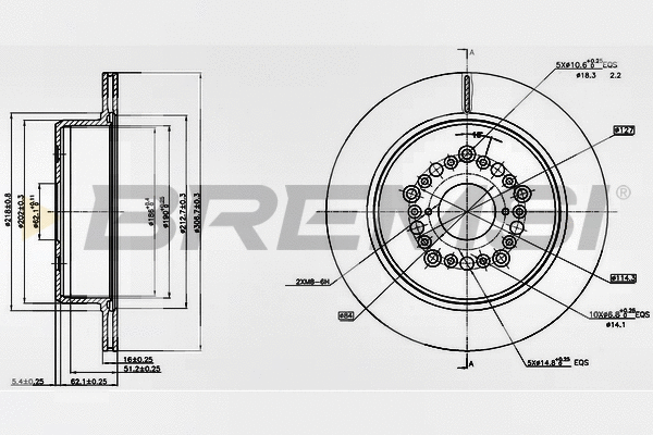 Brake Disc (CD7375V)