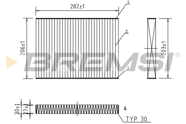 Filter, cabin air (FC0181A)