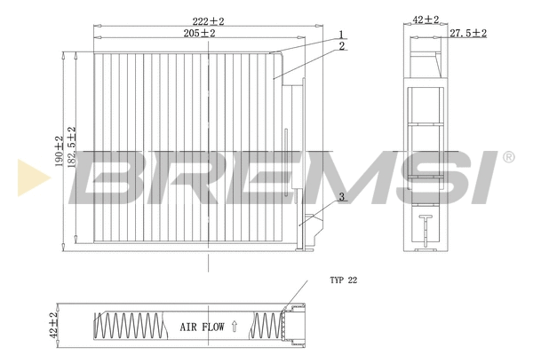 Filter, cabin air (FC0093A)