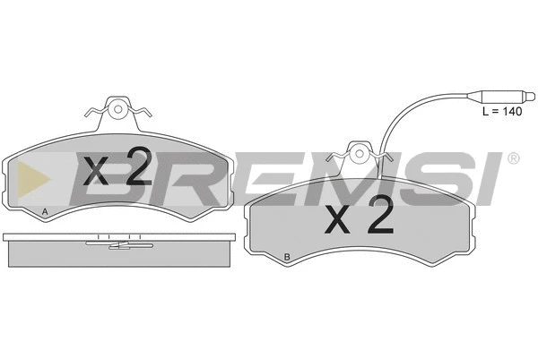 Brake Pad Set, disc brake (BP2196)