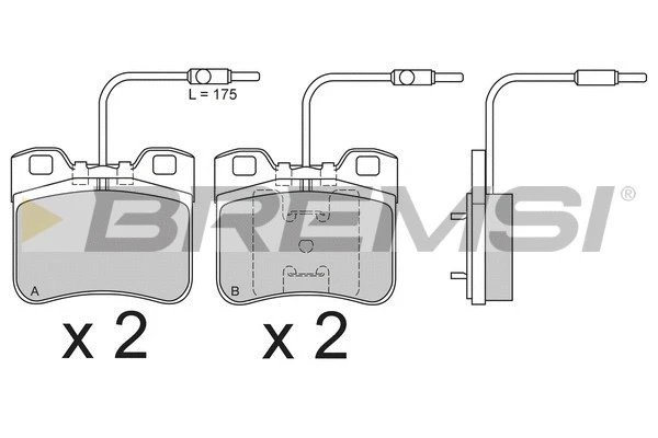 Brake Pad Set, disc brake (BP2496)