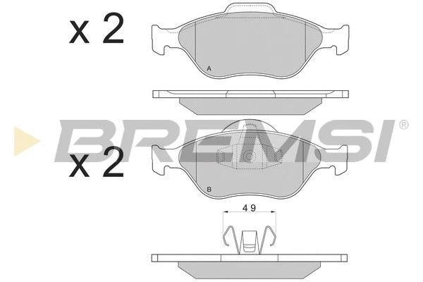 Brake Pad Set, disc brake (BP2872)