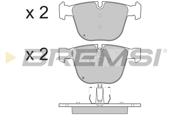 Brake Pad Set, disc brake (BP3115)